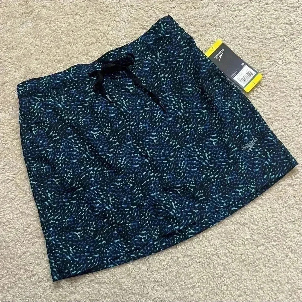Speedo Woven Skort Blue Skirt Women’s Size Small 4-6 UPF 50+ NWT 17” Outseam